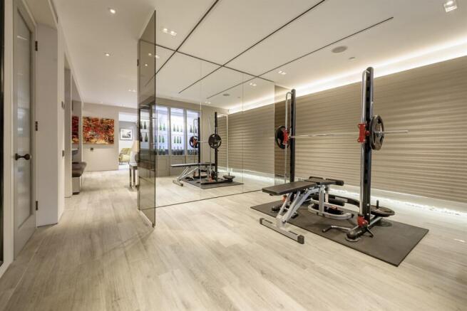 Mirrored gymnasium